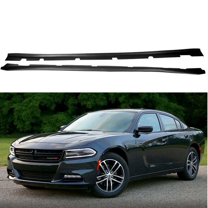 2011-2023 Dodge Charger - Side Skirts Extensions - Unpainted Matte Black
