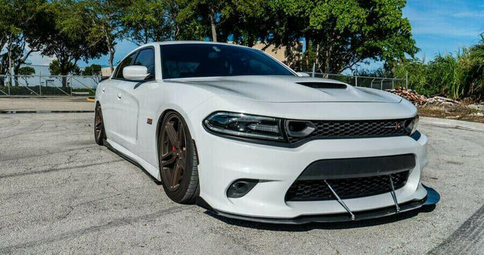 2011-2023 Dodge Charger - SRT Style Side Skirts Extensions - Unpainted Matte Black