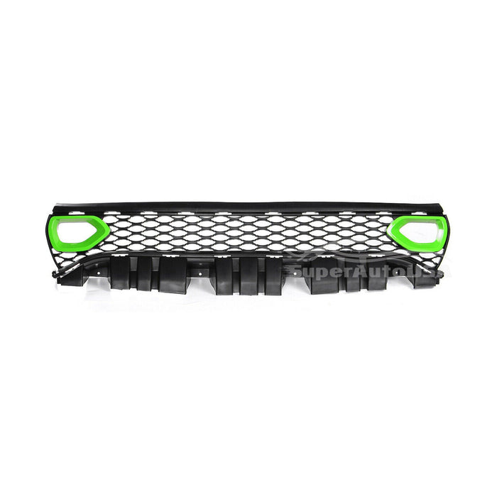 2015-2020 Dodge Charger SRT - Scat Pack Style Front Grille Dual Inlets Air Bezels - Green