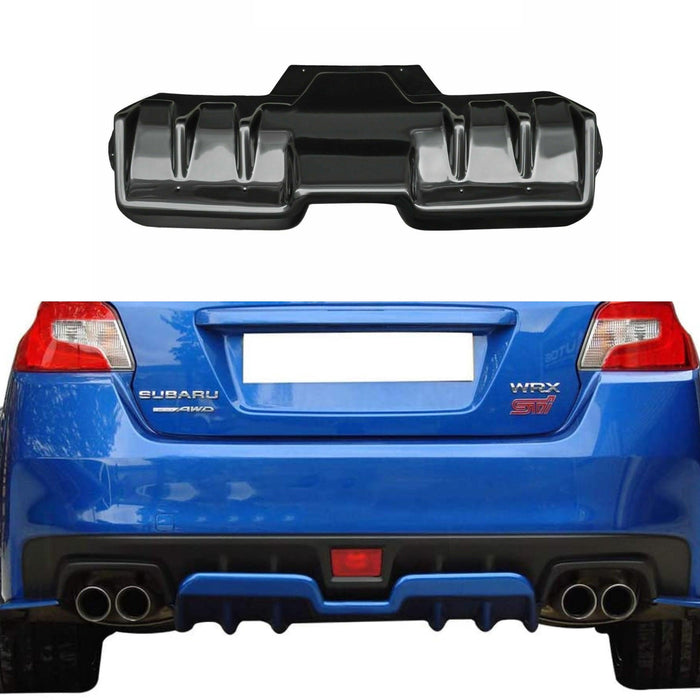 2015-2021 Subaru WRX STI VA - Rear Bumper Diffuser - Gloss Black (1pc)