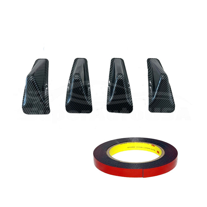 2015-2021 Subaru WRX STI VA - Rear Diffuser Shark Fins - Carbon Print