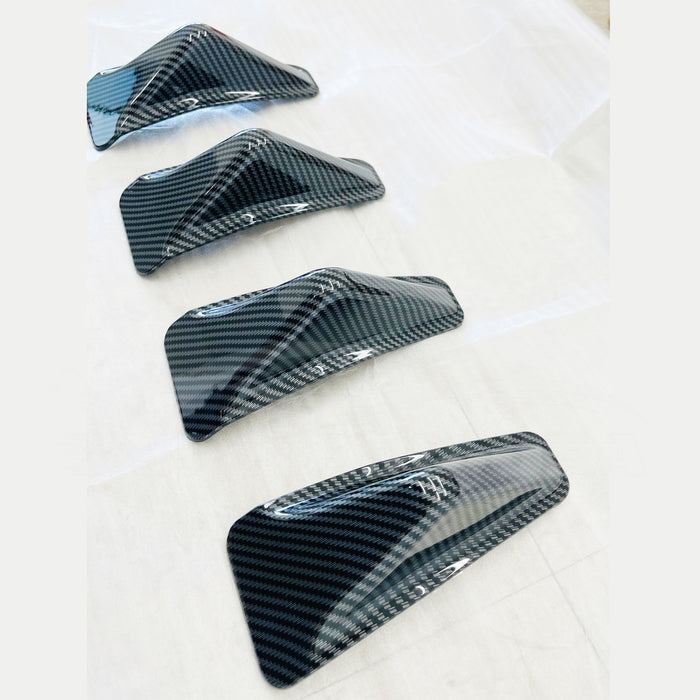 2015-2021 Subaru WRX STI VA - Rear Diffuser Shark Fins - Carbon Print
