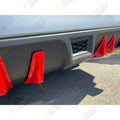 2015-2021 Subaru WRX STI VA - Rear Diffuser Shark Fins - Red