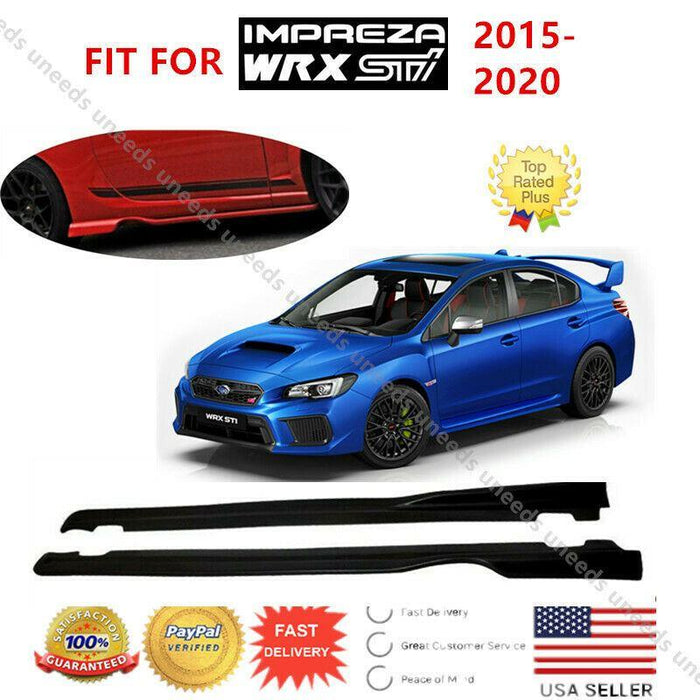 2015-2021 Subaru WRX STI VA - Side Skirts - Unpainted Black