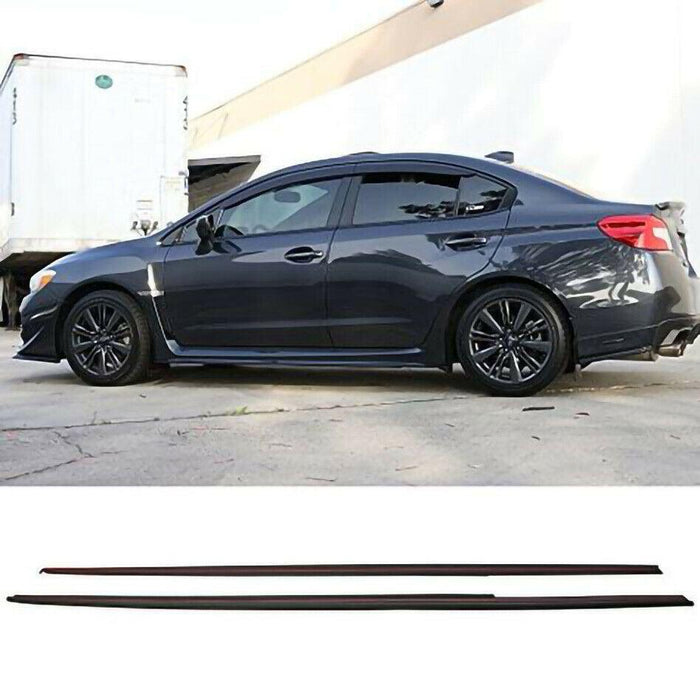 2015-2021 Subaru WRX STI VA - Side Skirts Extension - Unpainted Matte Black
