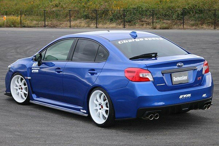 2015-2021 Subaru WRX STI VA - Side Skirts Extension - Unpainted Matte Black