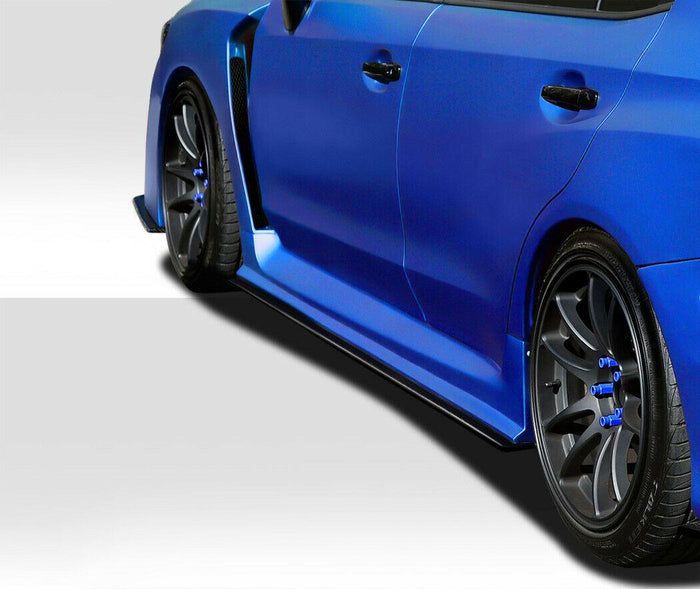 2015-2021 Subaru WRX STI VA - Side Skirts Extension - Unpainted Matte Black