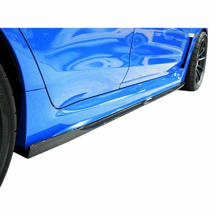 2015-2021 Subaru WRX STI VA - Side Skirts with Small Winglet - Unpainted Black