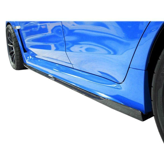 2015-2021 Subaru WRX STI VA - Side Skirts with Small Winglet - Unpainted Black