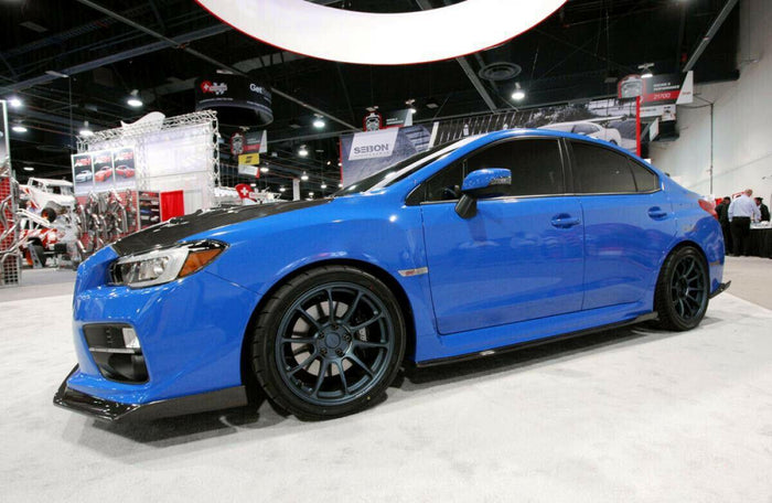 2015-2021 Subaru WRX STI VA - Side Skirts with Small Winglet - Unpainted Black