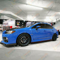 2015-2021 Subaru WRX STI VA - Side Skirts With Winglet - Gloss Black w/ Red Stripe