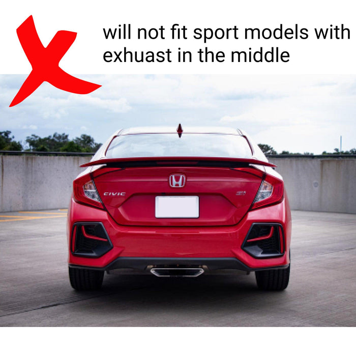 Rear bumper lip with LED for 2017 Civic SuperAutoUSA
