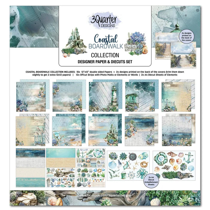 3 Quarter Designs, Coastal Boardwalk Paper pack