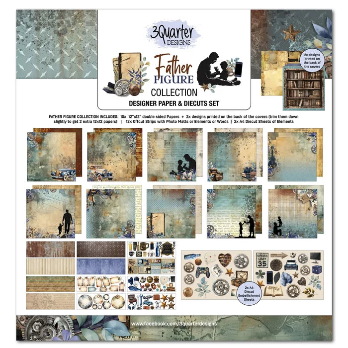 3 Quarter Designs, Father Figure Paper Pack
