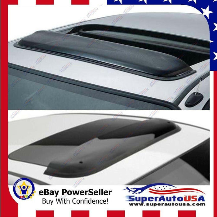 35" Smoke Tint Sunroof Sun Rain Shades Guards Vent Deflector