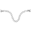 6" Long Necklace Extender, Silver
