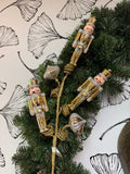 27" TRIPLE NUTCRACKER/ORNAMENT SPRAY