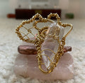 "ALKEBULAN" BRONZE+QUARTZ CRYSTAL RING