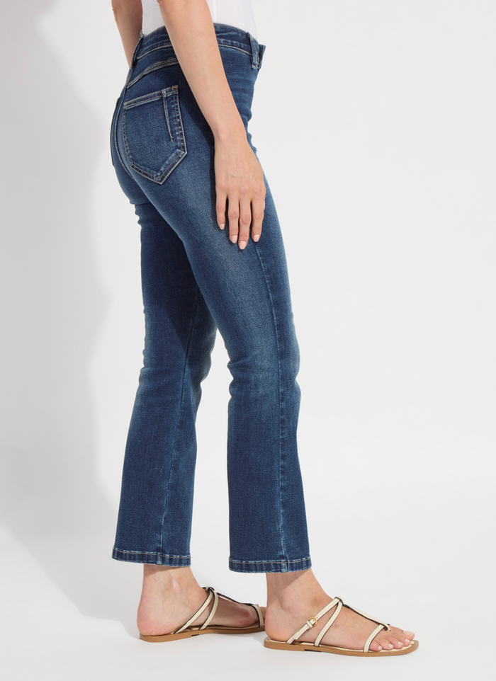 ANKLE ESTELLE EVERYDAY FLARE DENIM- DARK MIDWASH