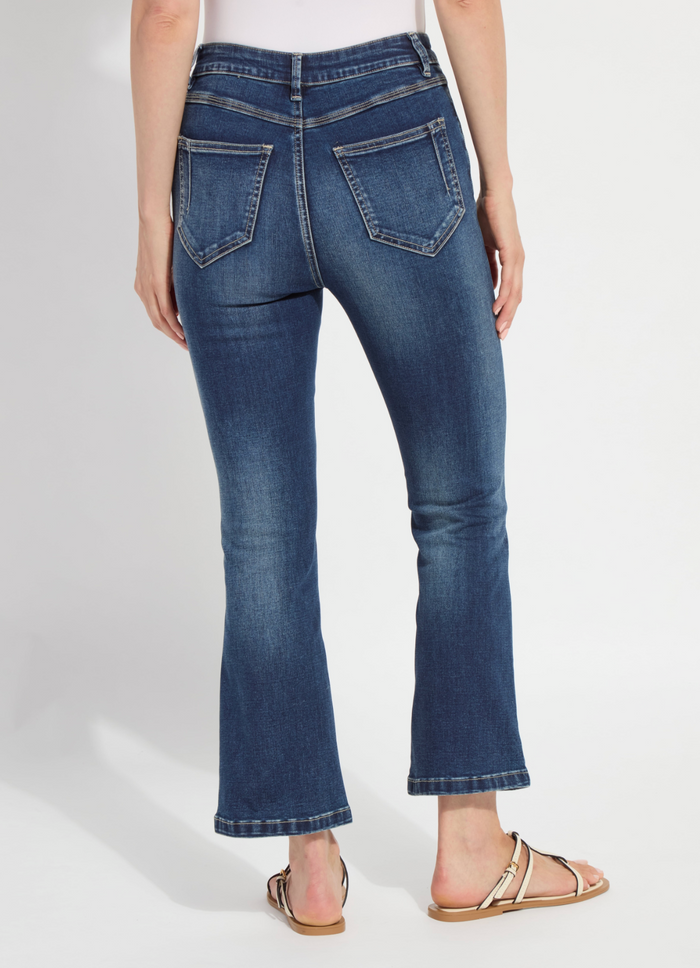 ANKLE ESTELLE EVERYDAY FLARE DENIM- DARK MIDWASH
