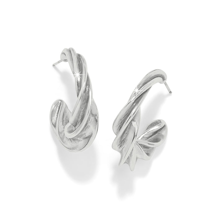 Antica Hoop Earrings, Silver