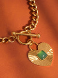 APRÈS GREEN HEART CHAIN NECKLACE