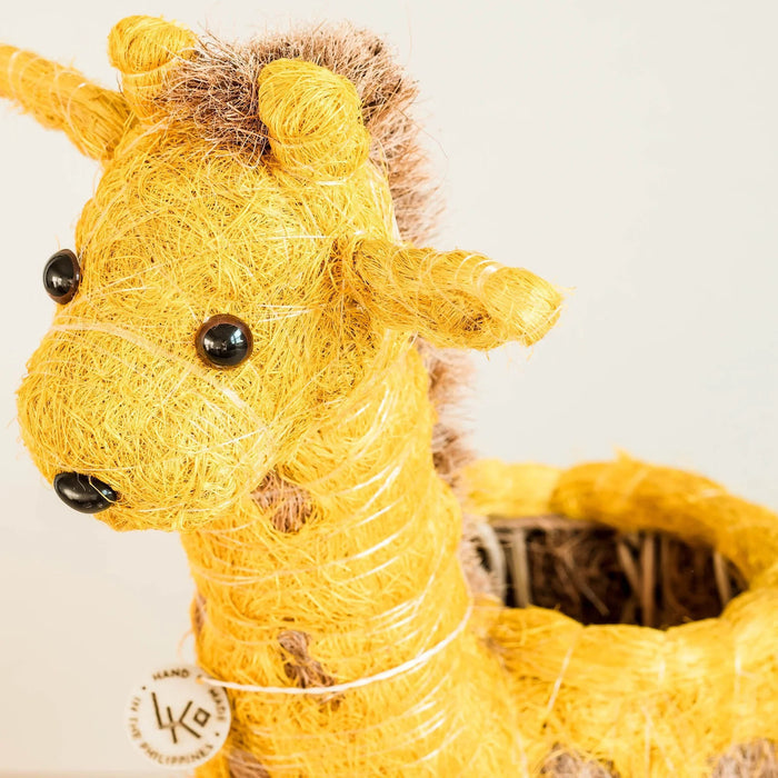 Baby Giraffe Coconut Fiber Planter, Handmade in the Philippines
