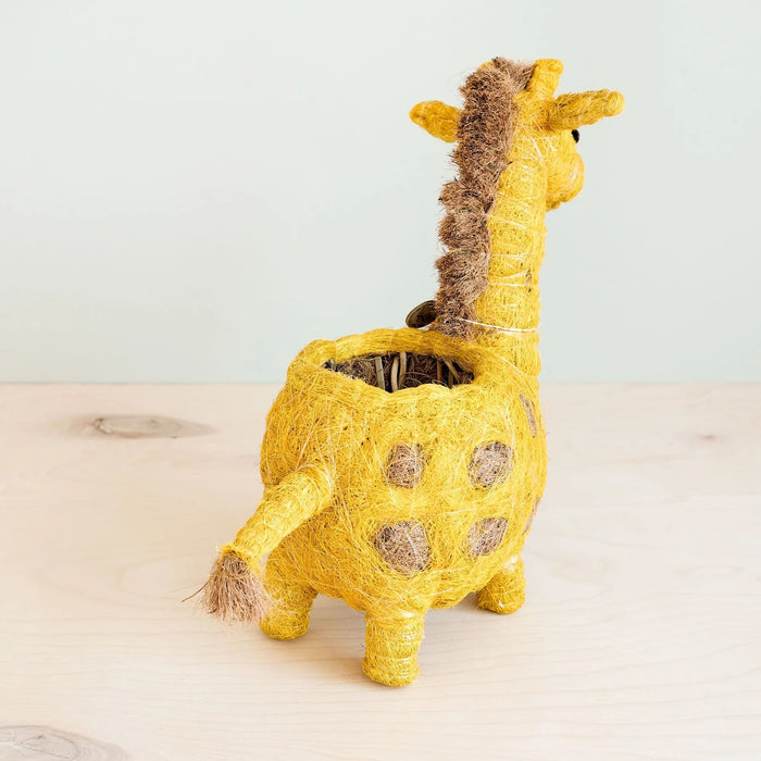 Baby Giraffe Coconut Fiber Planter, Handmade in the Philippines