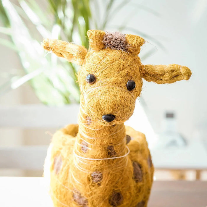 Baby Giraffe Coconut Fiber Planter, Handmade in the Philippines