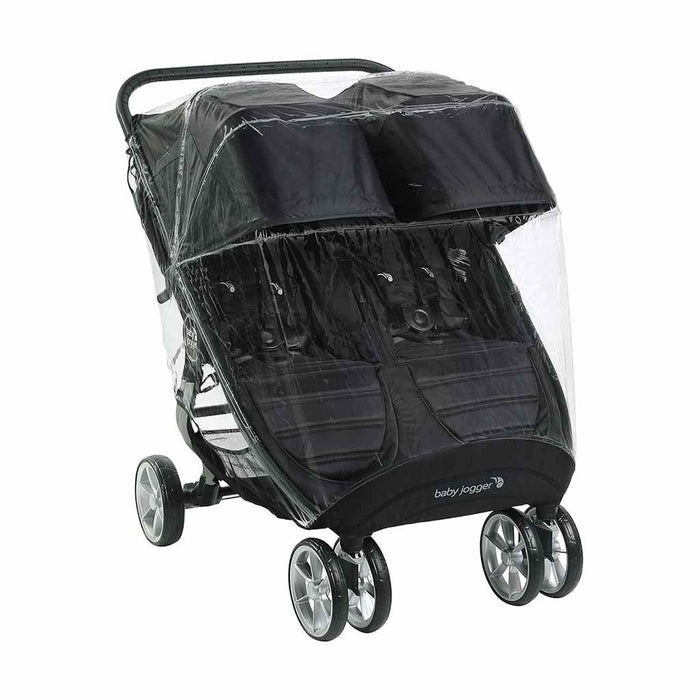BABY JOGGER City Mini 2 Weather Shield Double-Stroller Accessories-Baby Jogger-Black/Clear-ANB Baby Store