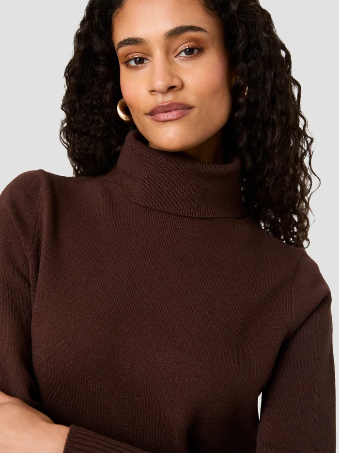 BABYSOFT LONGSLEEVE TURTLENECK PULLOVER - COCOA BROWN