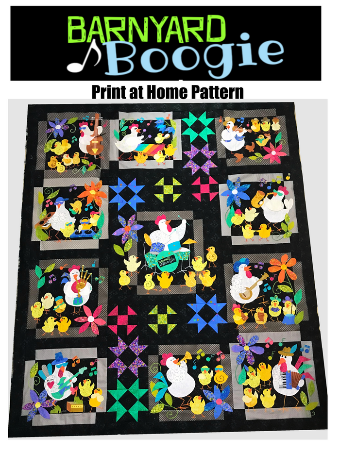 Barnyard Boogie Full Quilt Pattern (Digital)
