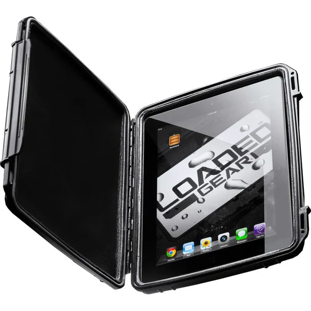 Barska BH11954 Loaded Gear Protective Tablet Hard Case Black HD-10 Open with Tablet
