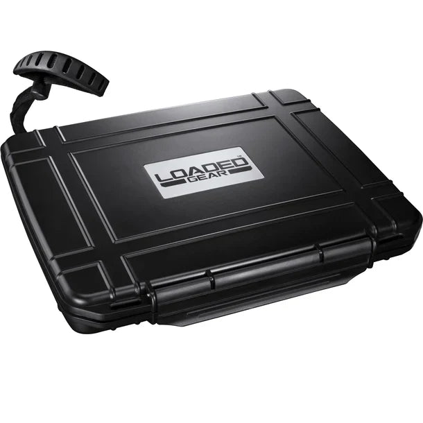 Barska BH11954 Loaded Gear Protective Tablet Hard Case Black HD-10 Closed with Strap