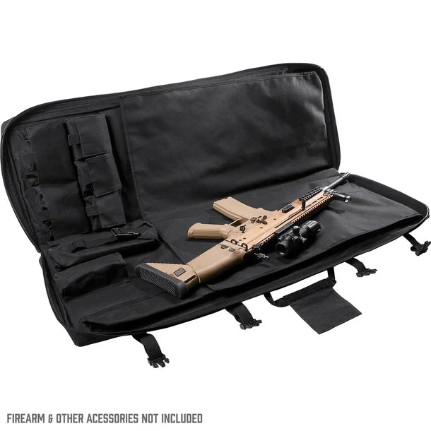 Barska BI12032 Loaded Gear 40" Tactical Shooter Mat Rifle Bag Black RX-300 Open with Rifle