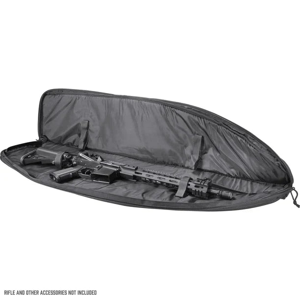 Barska BI13114 Loaded Gear 42" Tactical Rifle Bag Black RX-100 Open with Rifle