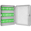 Barska CB13756 27 Capacity Fixed Position Mesh Front Key Cabinet with Key Lock Open with Green Tags