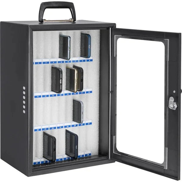 Barska CB14104 Cell Phone Storage Cabinet - 36 Slots Door Open
