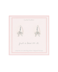 Beautiful Bow Charm Hoops, Silver