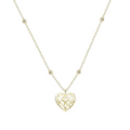 Believer Heart Drop Necklace, Gold
