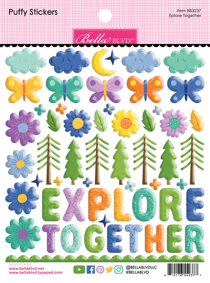 Bella Blvd, Puffy Stickers, Explore Together