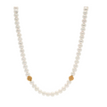 Berry Single Strand Necklace, 16"+2'', Pearl