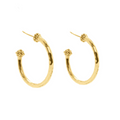 Berry Slice Medium Hoop Earrings, Gold