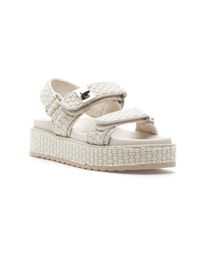 Bigmona Natural Raffia Platform Sandal
