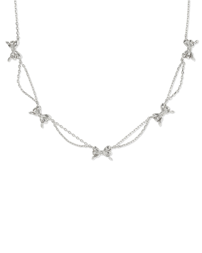 BOW STRAND NECKLACE SILVER