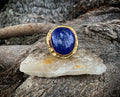 BRASS+COPPER+LAPIS LAZULI RING