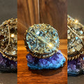 BRONZE+PYRITE RING