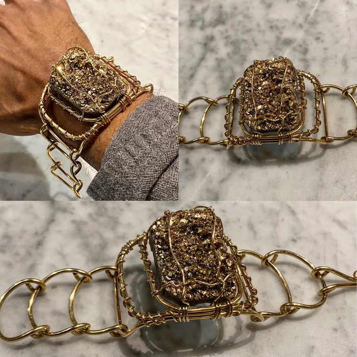 BRONZE+TITANIUM QUARTZ ARCLINK BRACELET