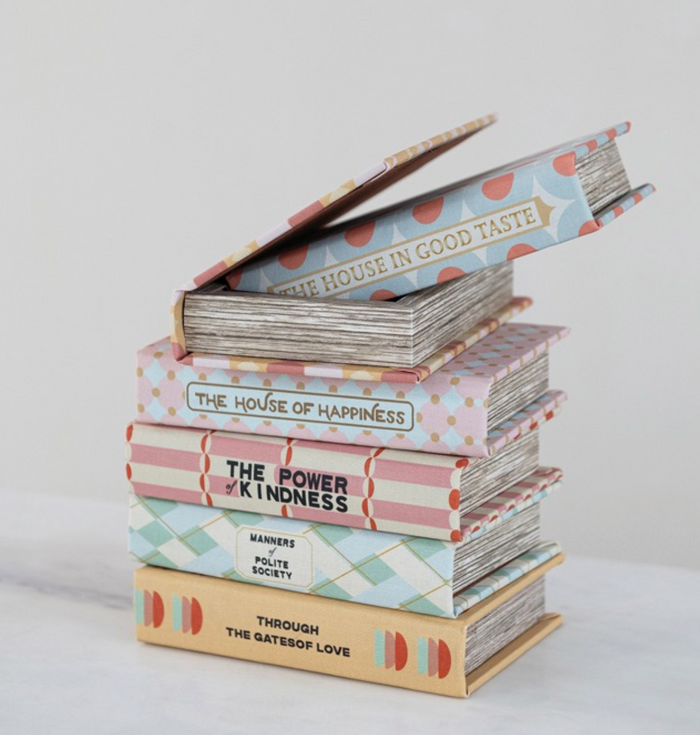 CANVAS BOOK STORAGE BOX - 6 STYLES