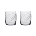 Carafe Tumbler with Fern Design - Set of 2